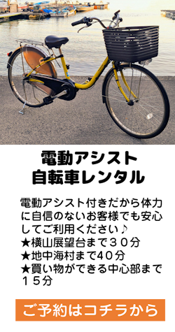 電動アシスト自転車レンタルはこちら
